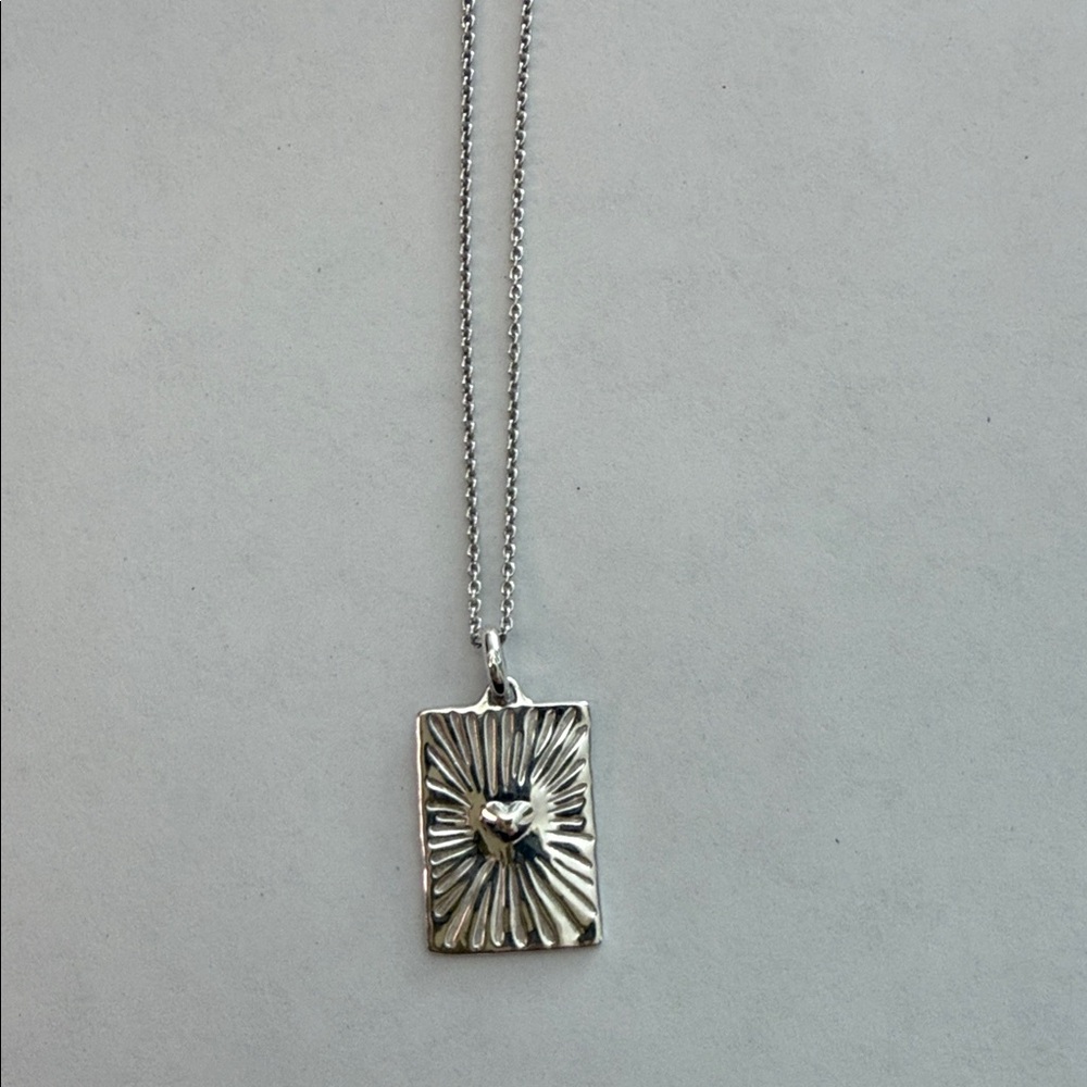 Monica Vinader Silver Heart Pendant Necklace